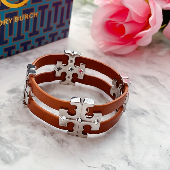TORY BURCH - Serif Brown Bracelet - Picture 3 of 7